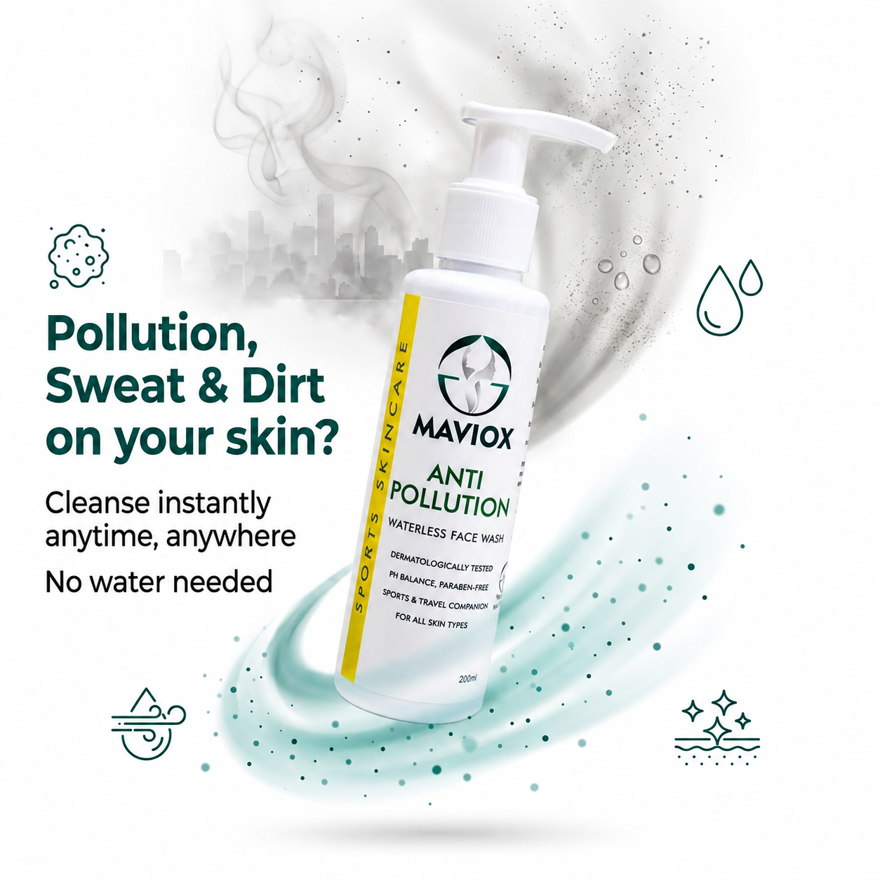 Anti-Pollution Waterless Face Wash